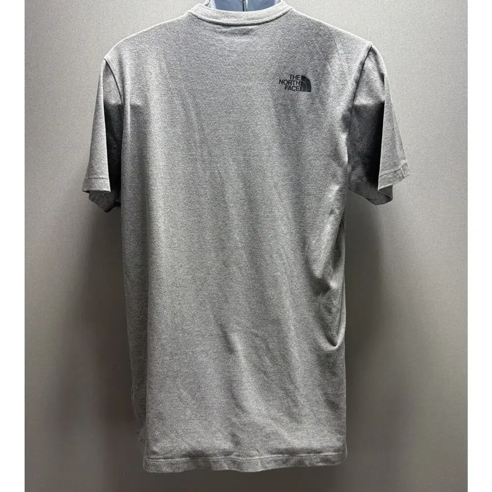 The North Face T Shirt Mens M Gray Mountain Peak Sunset Graphic Short Sleeve